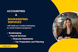 manage your company bookkeeping monthly, and daily using quickbooks