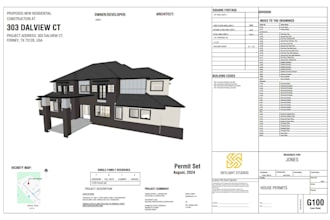 draft architectural and construction drawings
