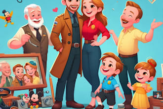create custom disney style family