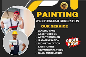 design painting website handyman website painting contractor painting leads