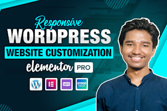 do wordpress website customization using elementor pro
