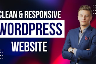 design clean and responsive wordpress website