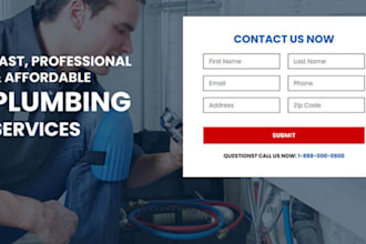generate epoxy leads design epoxy pipe repair landing page plumber sales funnel