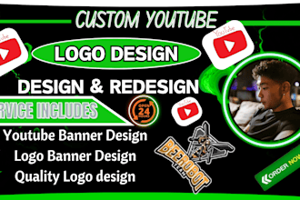 design a custom youtube banner and logo