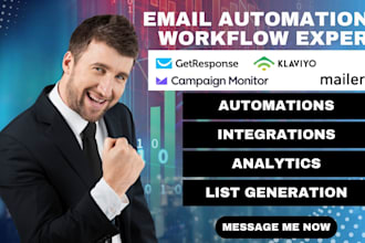 setup email automation and flows getresponse mailerlite klaviyo campaign monitor