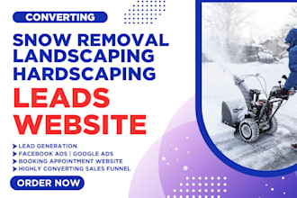 snow removal  lead landscaping website winter hardscaping lawn care snow plowing