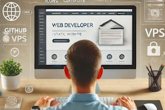 design and host a professional static website for your business