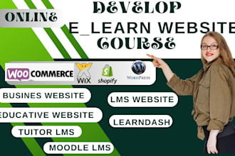 design wordpress membership,website,learn dash, elearning,tutor lms or buddyboss