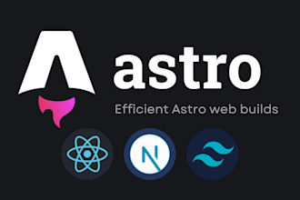 build astro react next js website using tailwind css