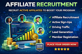 do affiliate recruitment, affiliate link promotion to get affiliate link signups