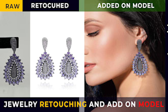 do jewelry retouching and add jewellery on model