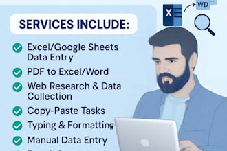 data entry, typing, image to text, pdf to text, audio transcript, copy paste