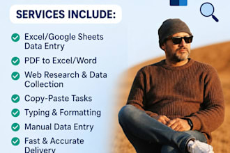 data entry, typing, image to text, pdf to text, audio transcript, copy paste
