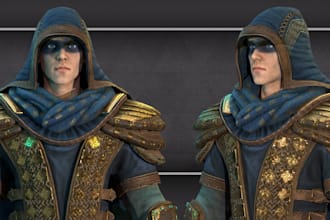 do model, texture, rig 3d realistic character game mod for unity, unreal engine