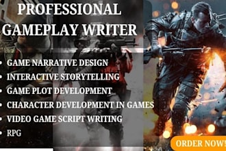 do expert game dialogue, story arc writing, game lore creation, nsfw