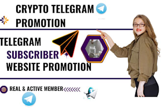grow crypto telegram promotion organically to telegram subscriber and nft gleam
