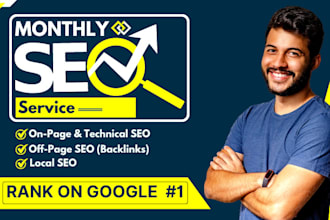 provide monthly SEO service for your website ranking