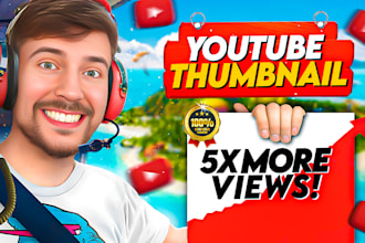 design catchy youtube thumbnail