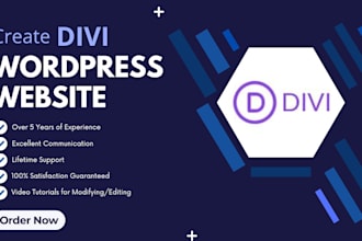 create and customize divi wordpress website with divi theme