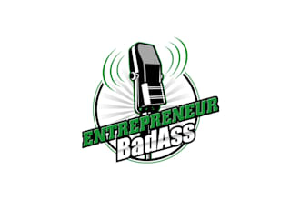 design super nice podcast logo with satisfaction guaranteed