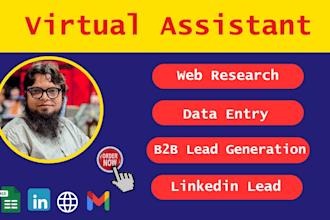 your perfect virtual assistant for data entry and web research