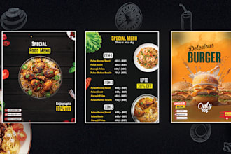 design restaurant menu design, food menu and item menu