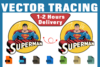 custom vector tracing image edit recreate logo design