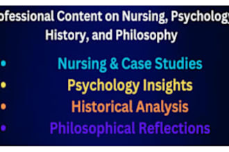 do nursing, case study, psychology, american history and philosophy