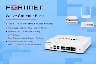set up, configure, and troubleshoot fortinet fortigate firewall