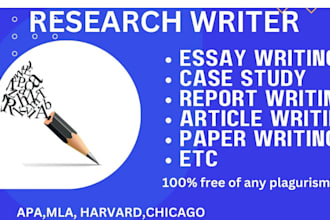 do research projects, case study, reports, articles, and summaries in apa, mla