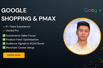 setup and manage google shopping and pmax campaigns