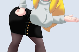 draw characters, ocs, anime or cartoon style nsfw or nsfw