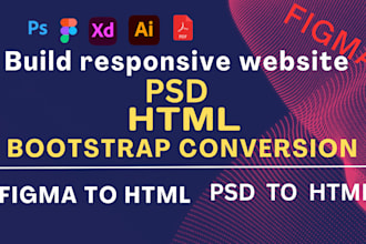 convert figma to HTML psd to HTML CSS bootstrap responsive