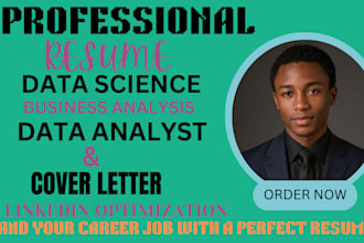 craft data science resume ,data analyst, cyber security and resume writing