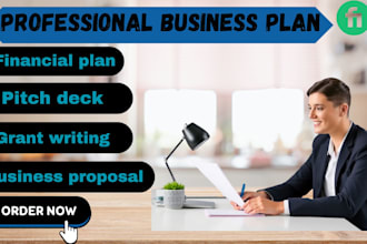 create investor ready business plan, pitch deck, and financial model