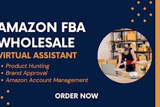 expert amazon fba wholesale virtual assistant product hunting and brand approval