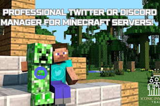 be your professional twitter or discord manager for minecraft servers