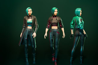 fix 3d sfm game character,stylized 3d character,mermoset toolbag,blender rigging