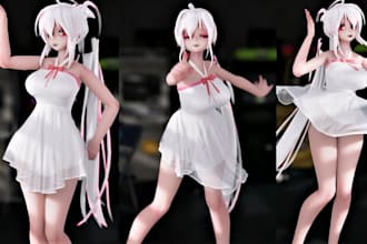 create high quality mmd model,  vrchat gmod avatar sfm nsfw