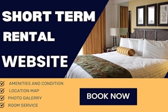 design short term rental vacation rental website property management website