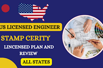 review stamp as licensed civil and structural engineer in california and georgia