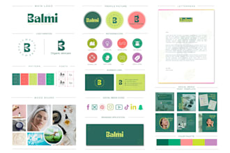 design signature logo, social media kit and complete branding