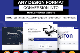 do any website design into html css bootstrap , figma website design html css js
