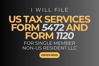 file US tax forms 5472 and 1120 for single member llc
