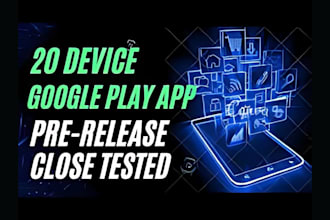 provide 20 device active testers for google play console