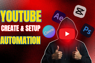 create and setup youtube channel with SEO and faceless video