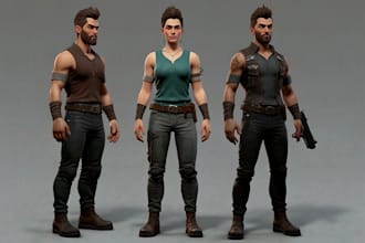 do 3d character model, sculpting, action figure, 3d miniature for any purpose
