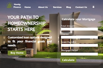 design mortgage website home loan website get mortgage leads refinance lead