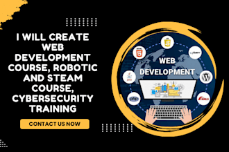 create web development course, robotic and steam course, cybersecurity training