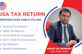 expertly handle US individual and business tax filing
